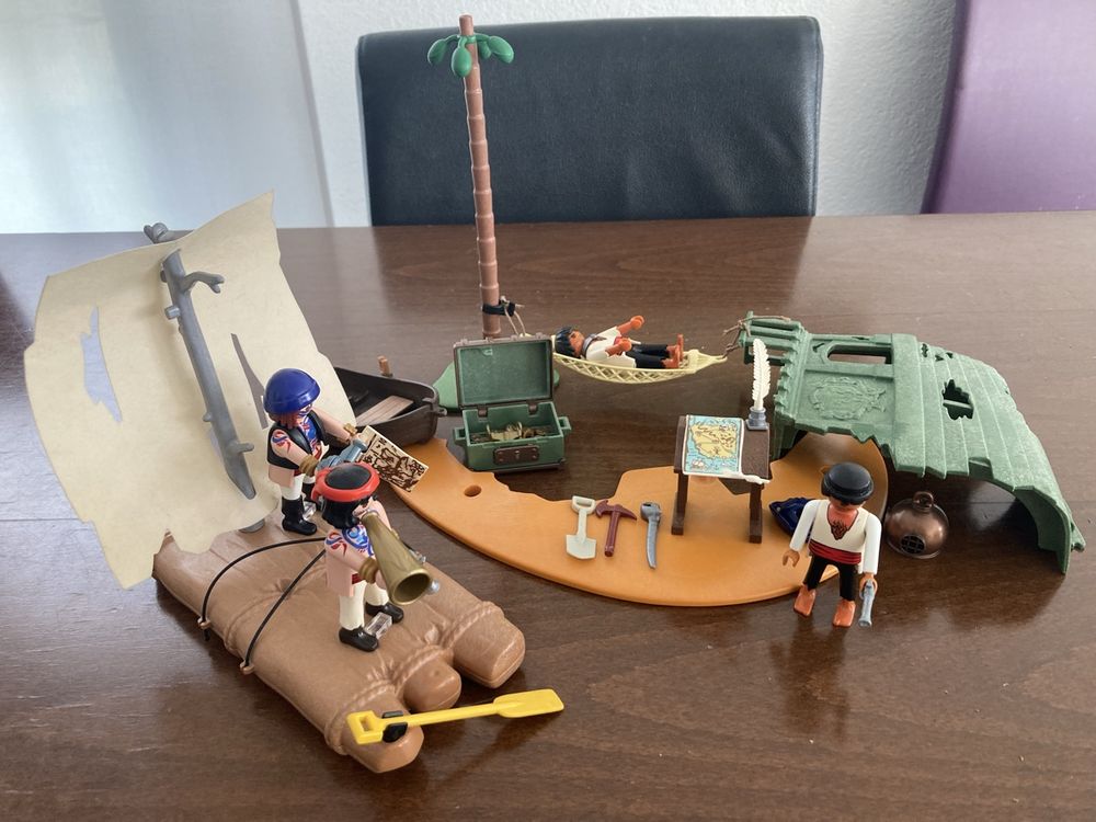 Playmobil Pirat Floss 4291 Set Figur Schiff Wrack 3951 Insel (Gebraucht ...