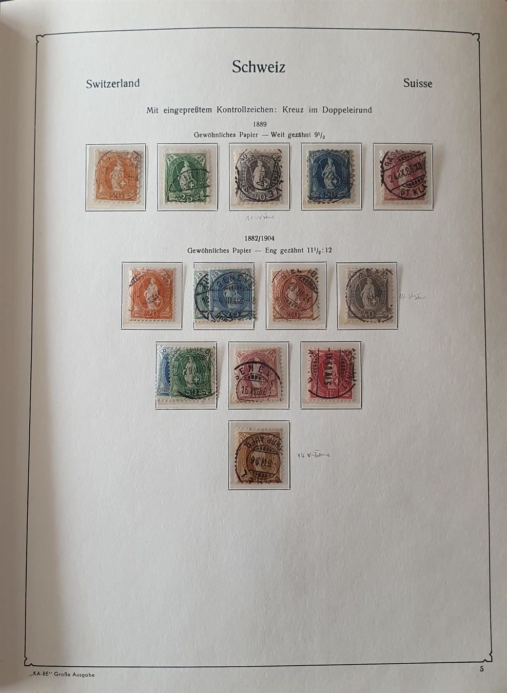 Tutti i francobolli: Sammlung Schweiz, KABE Album gestempelt – Usato da Kreuzlingen venduto da Rschweiz1 3