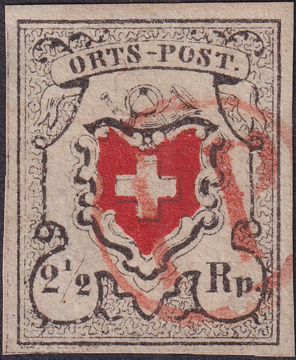 ORTS POST (13I) Type 33 seltenes rotes P P im KREIS  BEFUN (Gebraucht