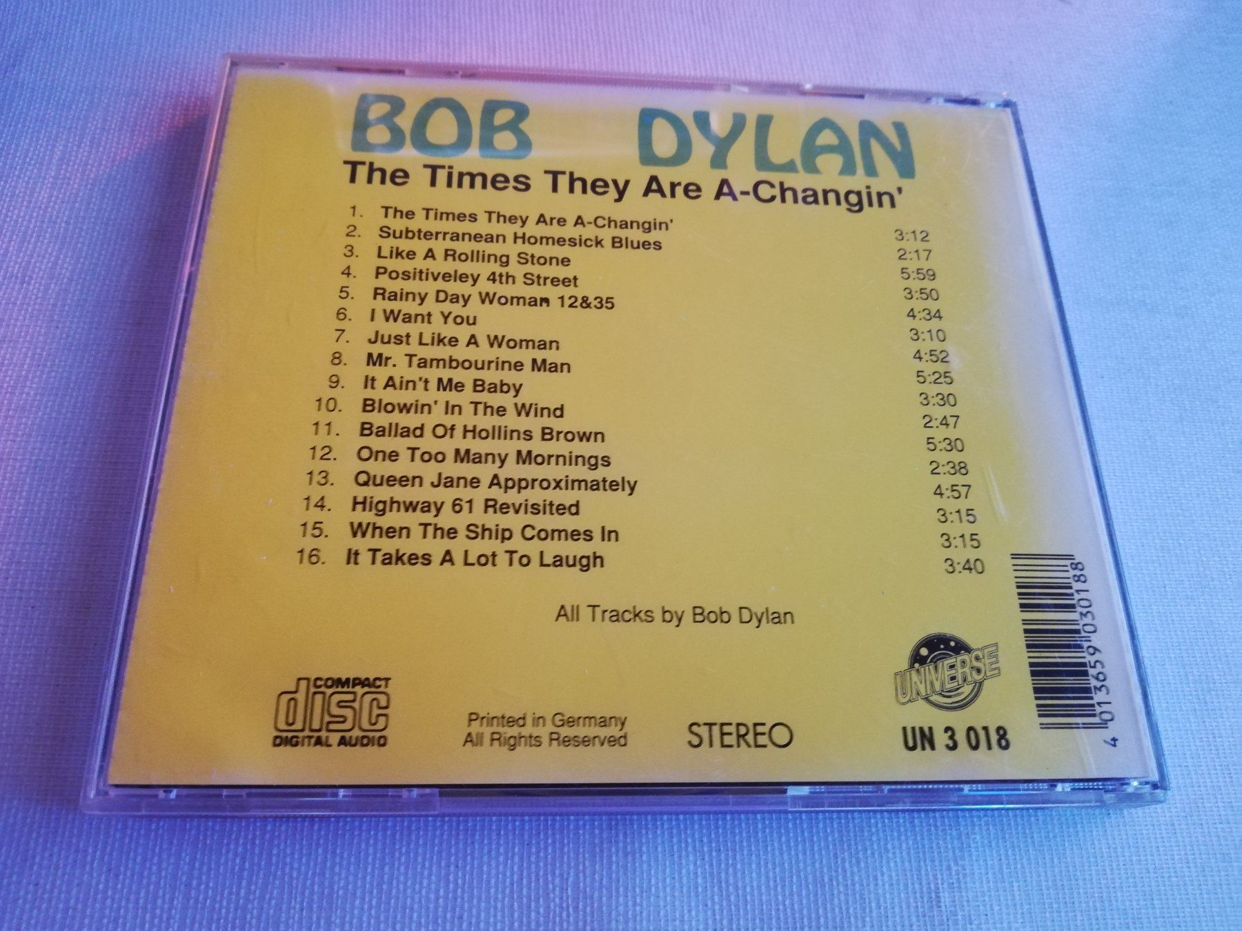 CDs: BOB DYLAN - THE TIMES THEY ARE A-CHANGIN' – Gebraucht aus Bern von Vinylsound.ch 1