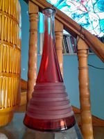 Rot glas Paco Vase von O.Frey aus den 1970 Hoch 30cm