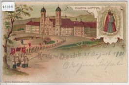 Gruss aus Einsiedeln - Litho