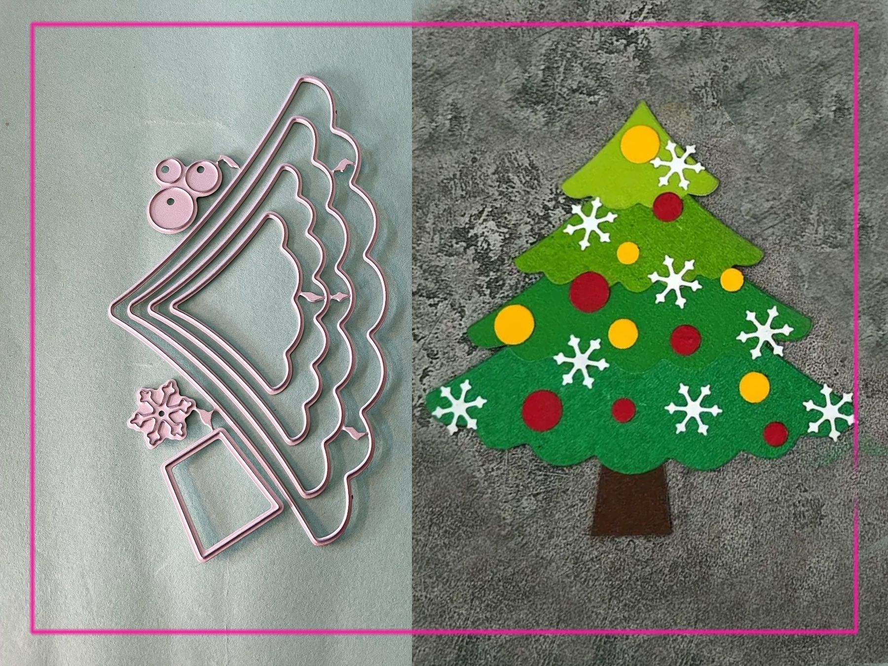 Sciablone: Weihnachtsbaum mit Schmuck  - Stanzschablone – Nuovo e nell'imballaggio originale da Frenkendorf venduto da jazzplatten
