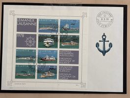 Timbres Suisse 1978 "Lemanex Lausanne" Jour d'émission Ancre