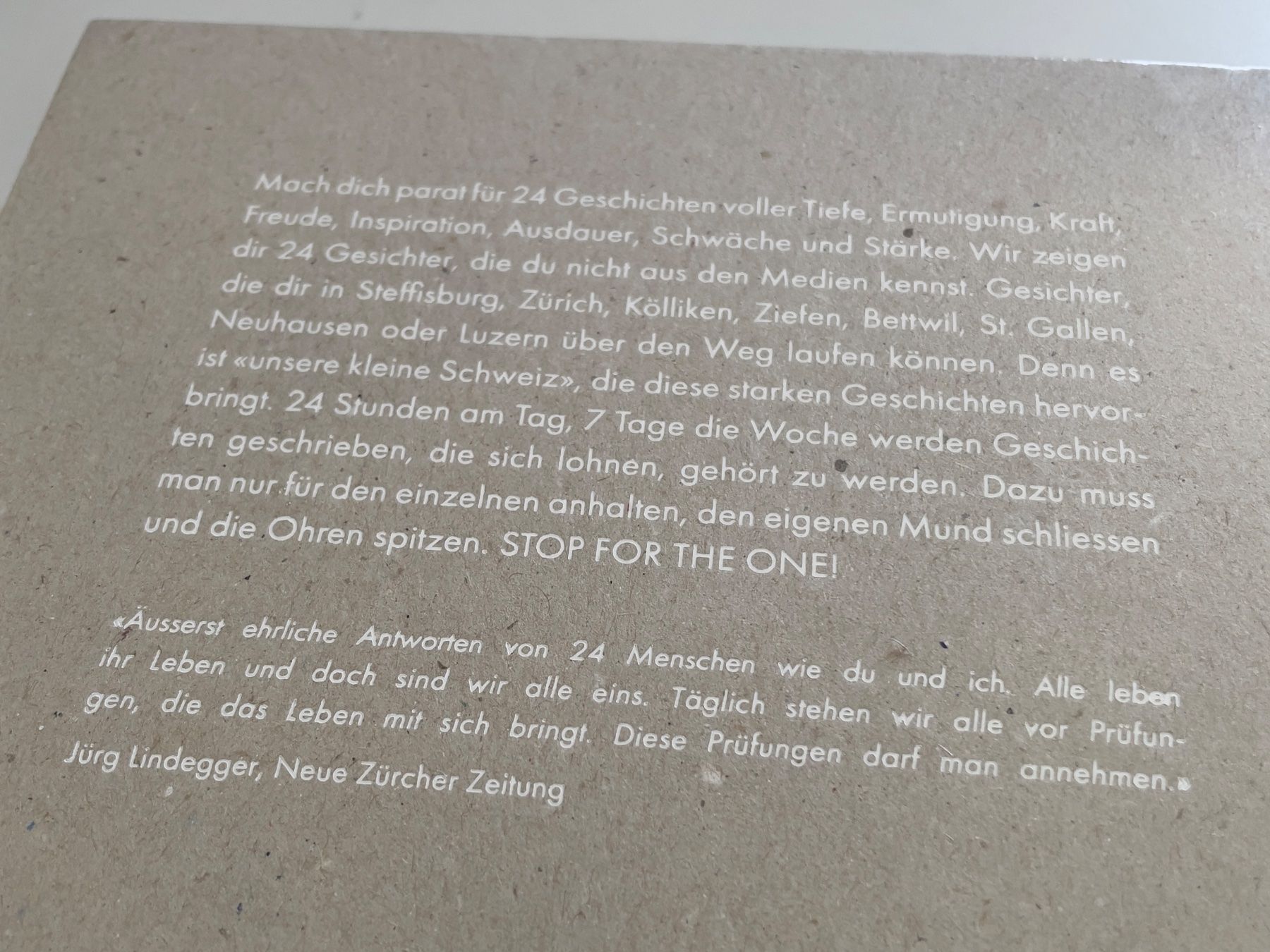 Libri: ''Stop for the one'' von David Togni, Schweizer Geschichten – Nuovo e nell'imballaggio originale da Winterthur venduto da ttltc 2