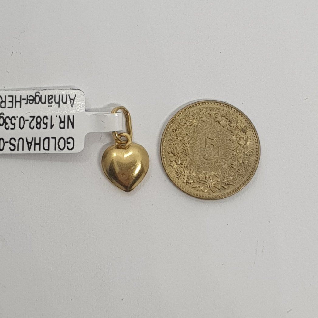 Ciondoli: Echt 18K Gold Anhänger - Herz – Usato da Luzern venduto da Goldhaus-Luzern 3