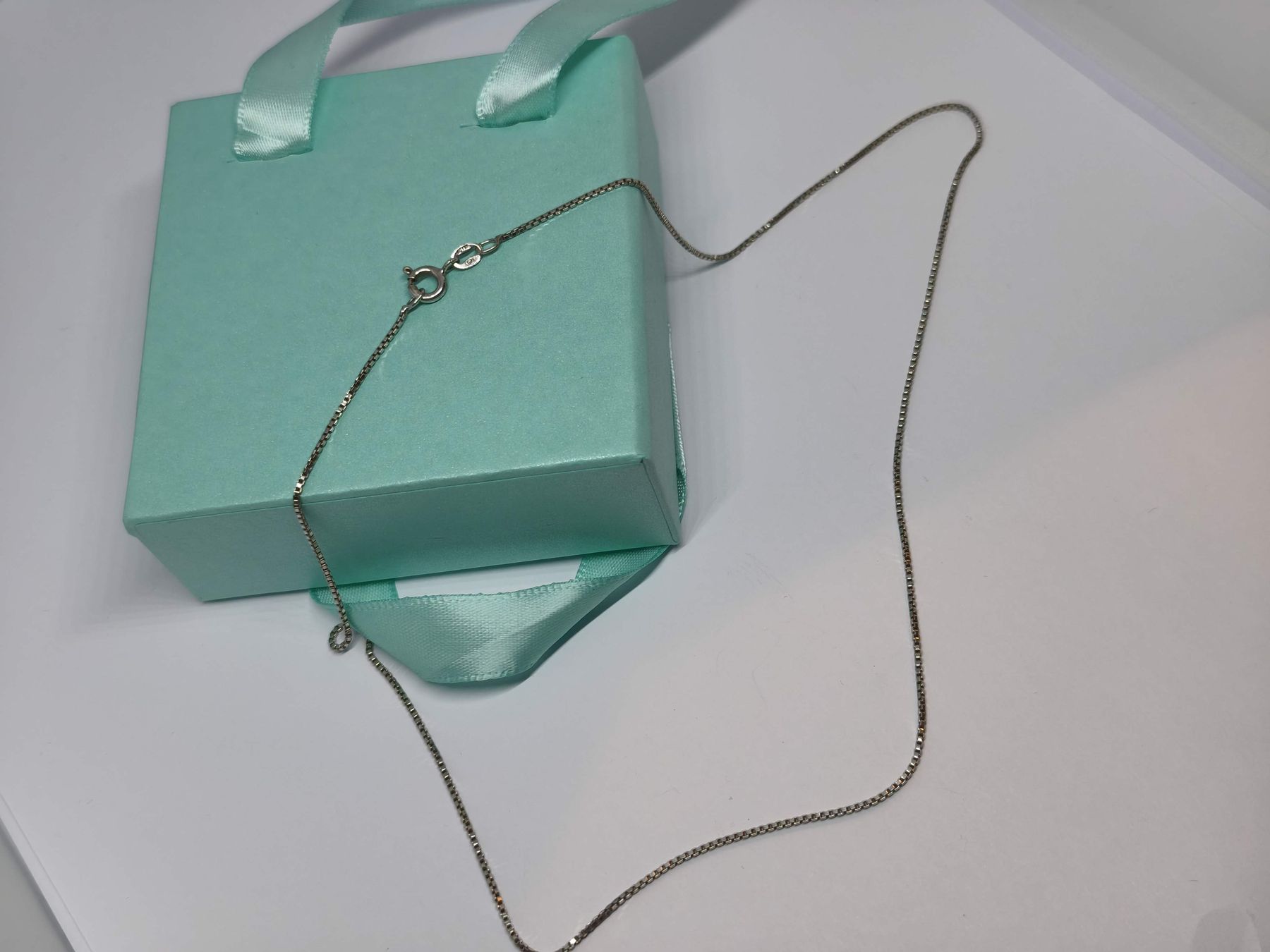 Catenine: Silberkette Boxchain 925 Sterling Länge ca. 44cm  – Usato da St. Gallen venduto da GIULESGG 3