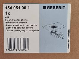 Geberit Duschbodenablauf mit Design-Rost, fabrikneu