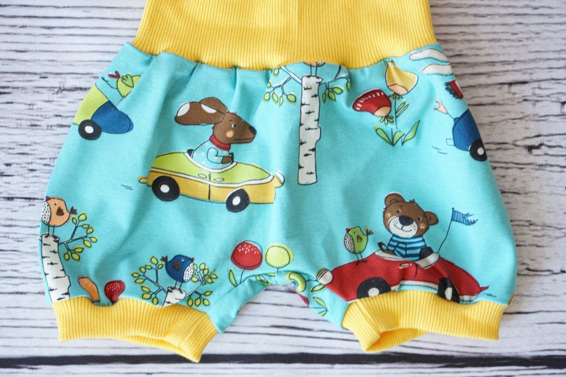 Pantaloni: Kurze Pumphose mit Tieren 68/74 - NEU – Nuovo e nell'imballaggio originale da Zürich venduto da sambaum 1