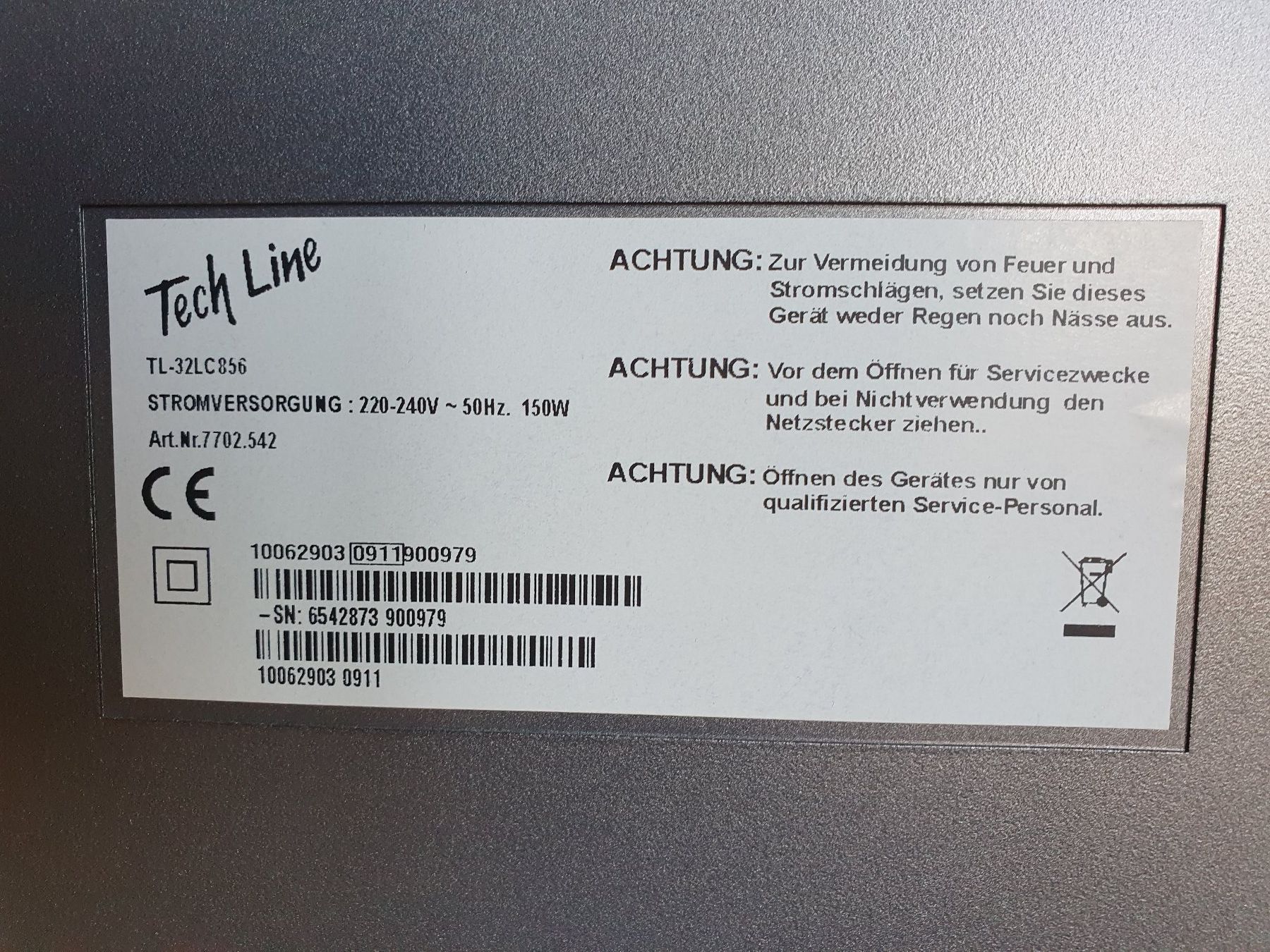 Fernseher: Fernseher Tech Line TL-32LC856 32 Zoll – Gebraucht aus Reinach AG von Nini03 3
