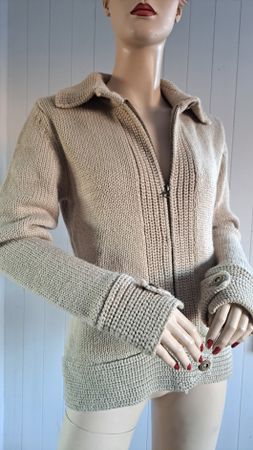 BLUNAUTA Cardigan Wolljacke Strickjacke Jacke M 38 40