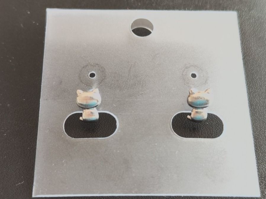 Orecchini pendenti & Orecchini a lobo: New Sterling Sliver 925 Cat ear studs, earrings – Nuovo (secondo la descrizione) da Sursee venduto da Re.joy 1