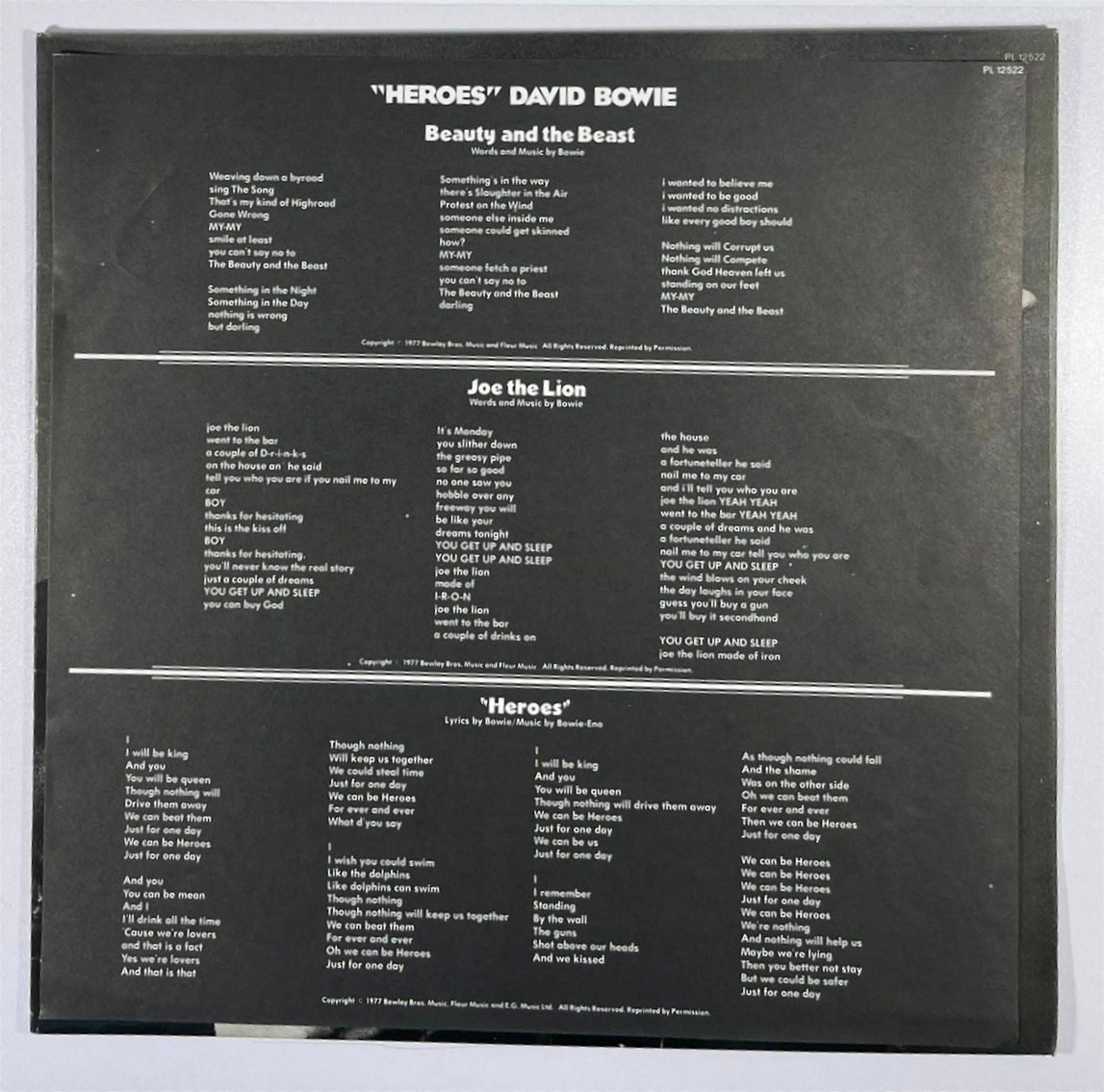 Schallplatten: LP: DAVID BOWIE - Heroes – Gebraucht aus Frenkendorf von Yard-Sale-2000 3
