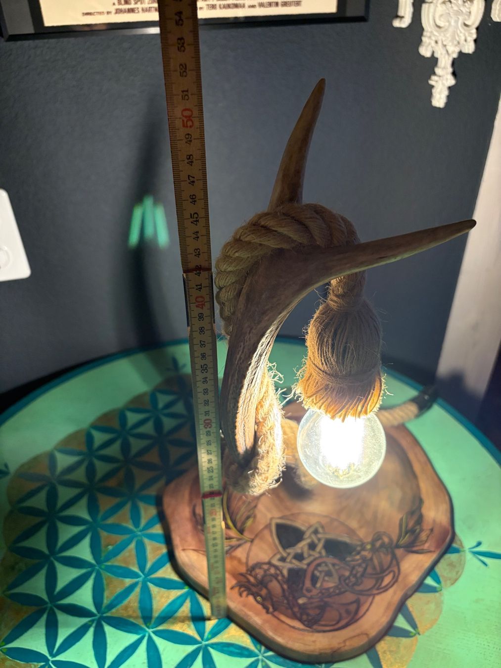 Lampade: Hirschgeweih Lampe im Vikingdesign – Nuovo (secondo la descrizione) da Erlinsbach SO venduto da sofieee 4