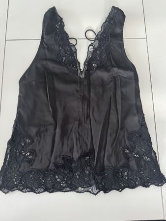 Schwarzes H&M Top mit Spitze, Grösse S