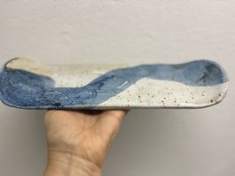 Vintage Keramik Servierplatte / Snackschale 1970 (31x12cm)