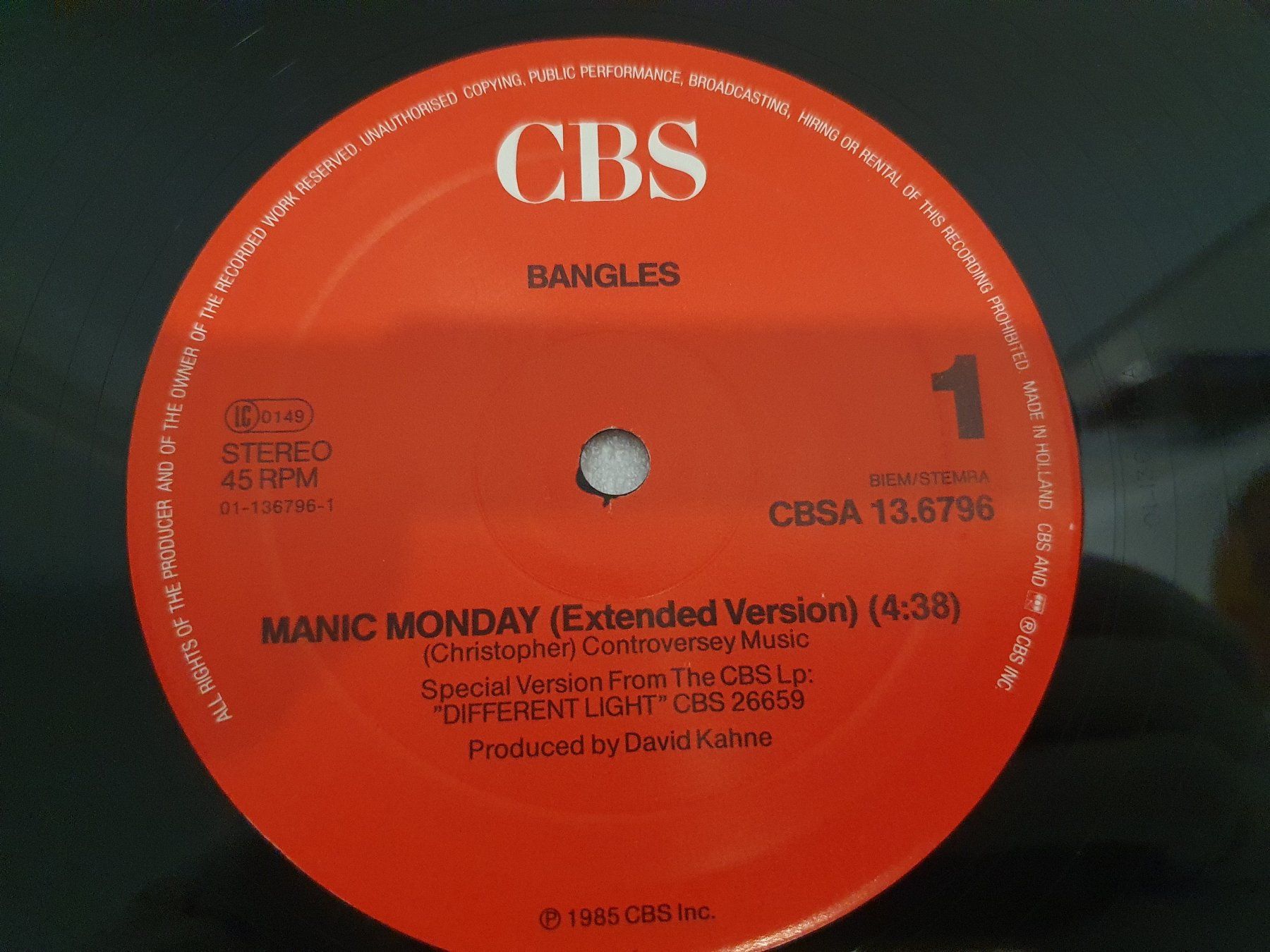 Schallplatten: Bangles – Manic Monday (Extended Version) – Gebraucht aus Uster von  5