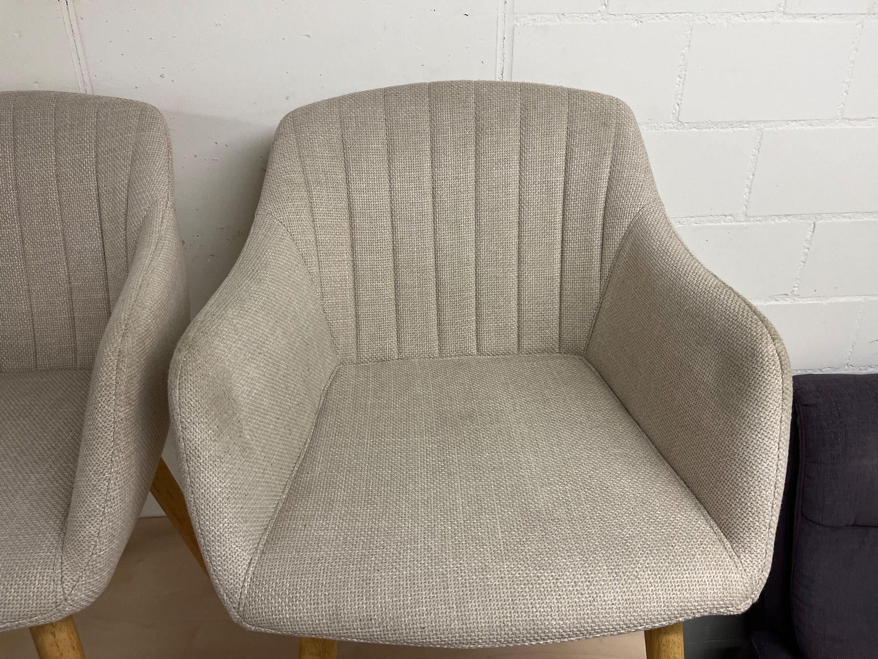 Jysk Stühle: 3er Set Esszimmerstühle UDSBJERG Stoff beige/Eiche! – Gebraucht aus Rüti ZH von Walti0 5