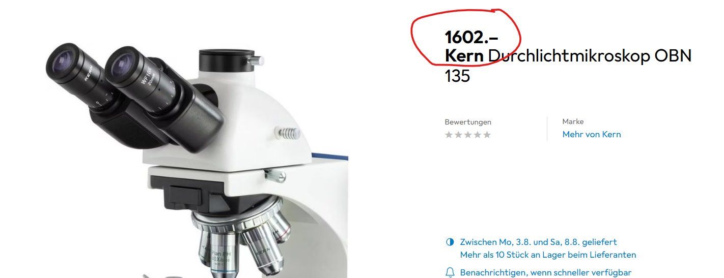 Microscopi: Kern Durchlichtmikroskop OBN 135 – Nuovo (secondo la descrizione) da Steinhausen venduto da Retourenprofis 2