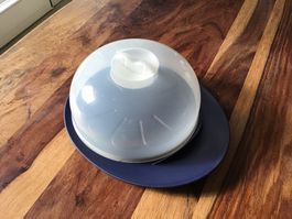 Käseglocke Tupperware blau