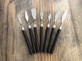 7 teiliges Set Malmesser Spachtel Künstlerbedarf