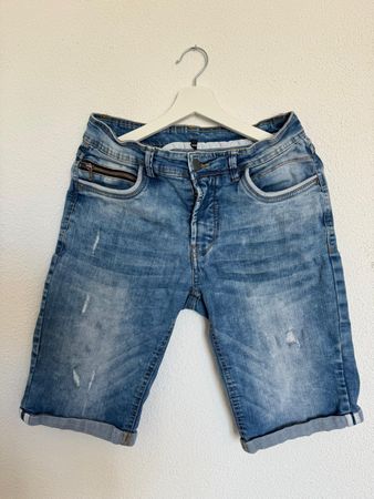 Tom Tompson Denim Jeans-Shorts im Used Look