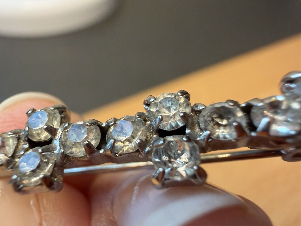 Broches & Aiguilles: Antike Strass-Brosche, 7 cm lang – D'occasion à Lamone par LaCantinaMagica 3