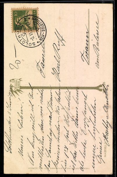 Cartoline postali: AK Solothurn, Wegpartie mit Wohnhaus – Usato da Berlin venduto da bartko-reher 1