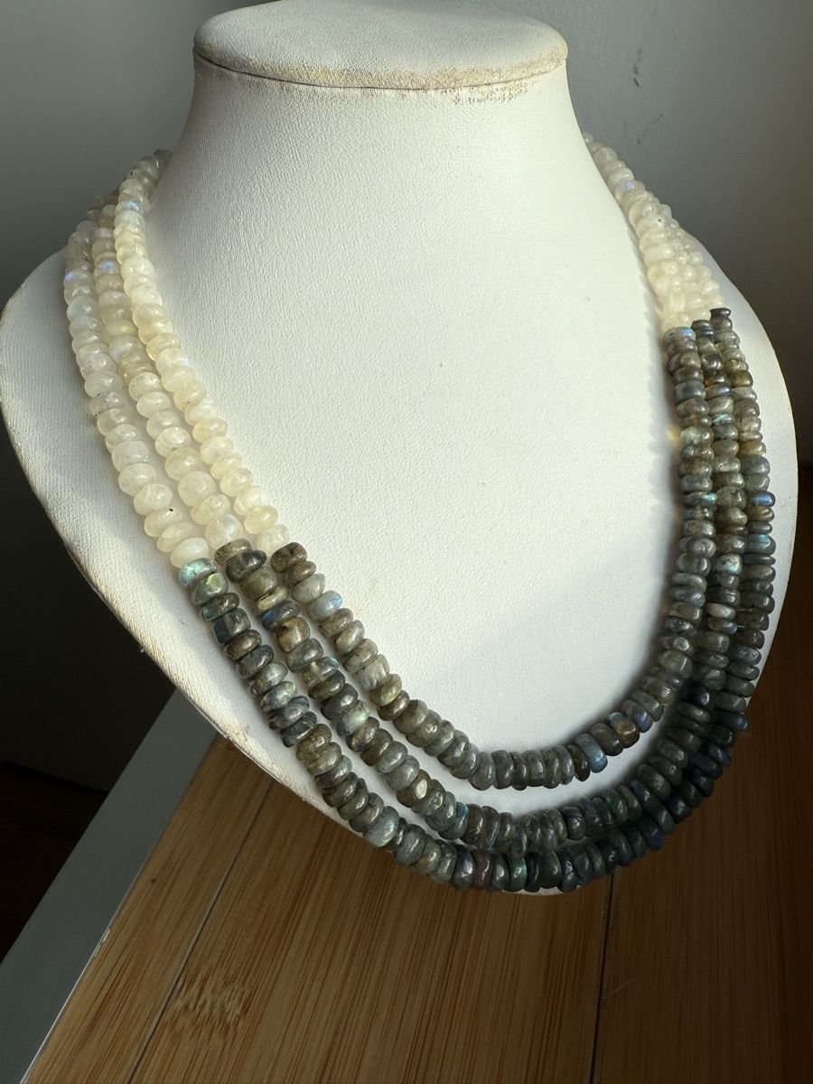 Catenine: Labradorit, Mondstein Kette NEU – Nuovo e nell'imballaggio originale da Basel venduto da Chili007 3