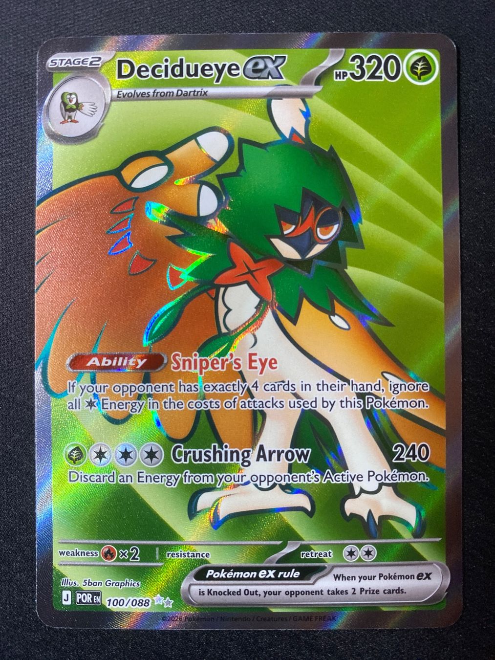 Pokémon Carte collezionabili: Decidueye ex 100 - Silvarro ex - Perfect Order - EN – Nuovo (secondo la descrizione) da Hausen AG venduto da Shrade