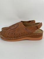 Sandalen Gr. 40 in Cognac-Braun