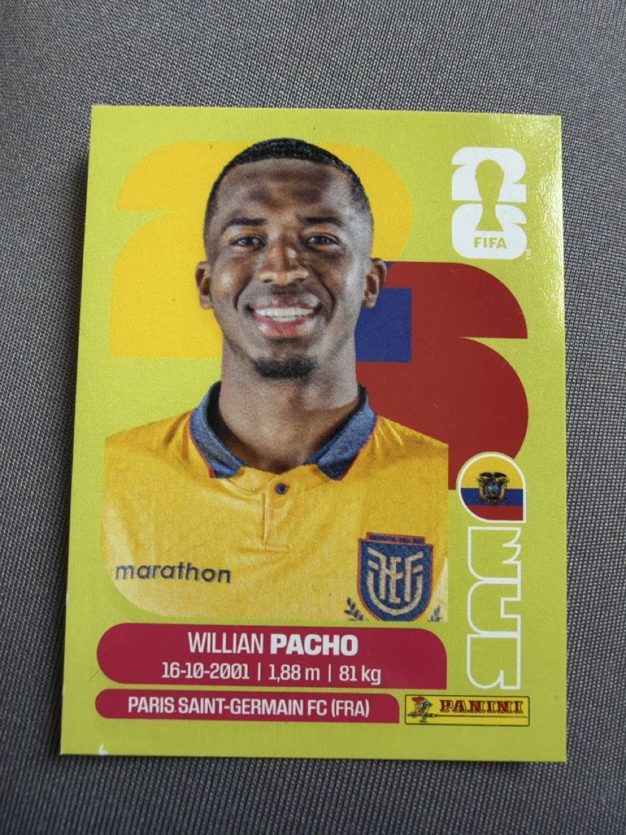 Panini Cartes à collectionner: Panini wm Stiker Willian Pacho ECU 6 – Neuf avec emballage d'origine à Le Lieu par mlm_wt5v