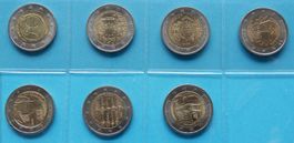 Münzen Österreich 2€ 7 Stück