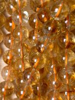 Strang echte citrin Kugeln / stone beads 6 mm