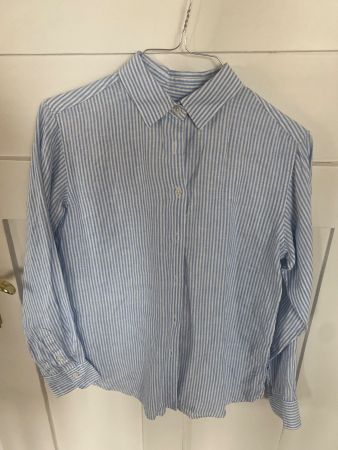 Baumwollbluse gestreift Gr. S