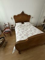 Bettgestell mit Schnitzereien Massivholz Louis XV Stil 140x2