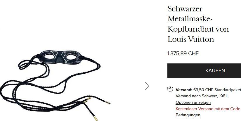 Masken: Louis Vuitton Maske / masque accessoires – Gebraucht aus Collonges von Auganien 1