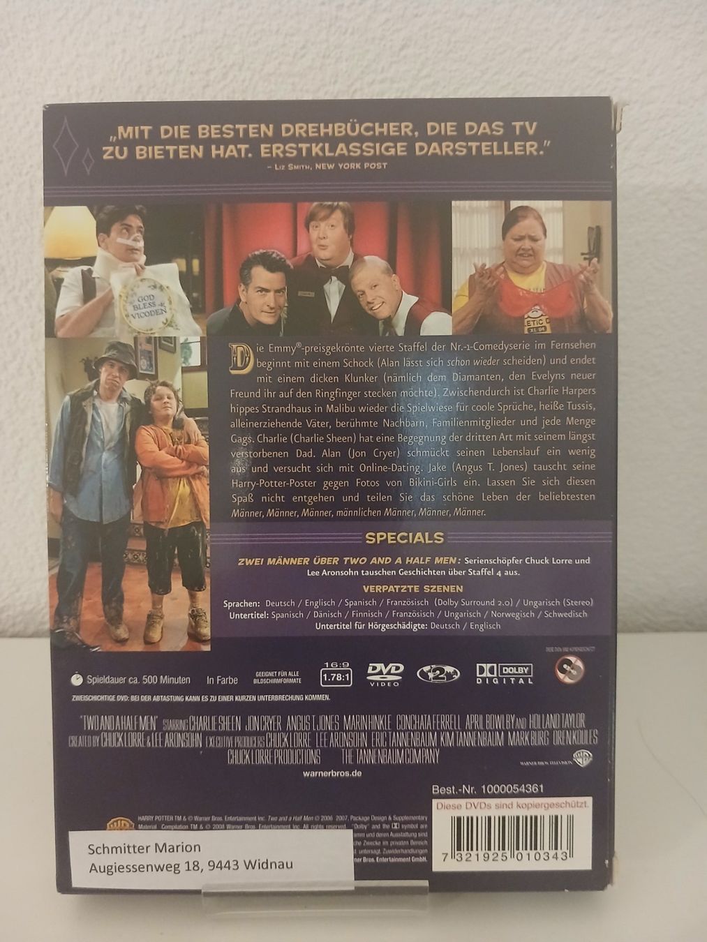 Tutti i DVDs: Two and a Half Man-Staffel 4 – Usato da St. Margrethen SG venduto da SamusAran 1