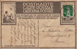 1913 Postkarte Tellbub und Pro Juventute