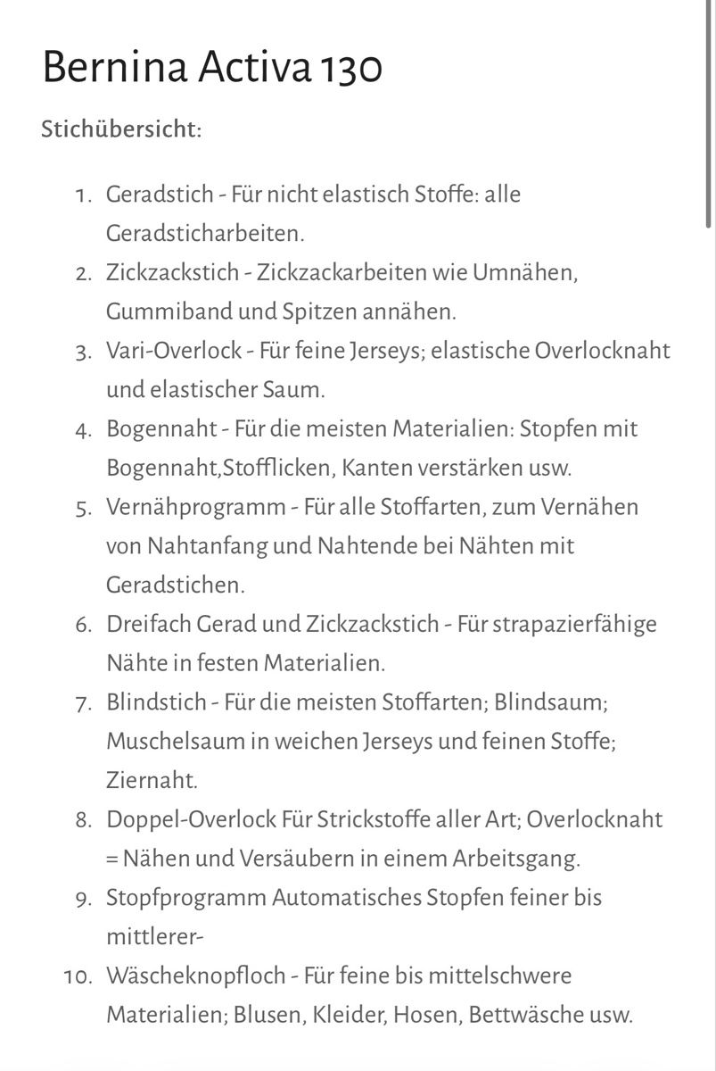 Bernina Macchine da cucire: Bernina activa 130 – Usato da Winterthur venduto da Sarahmith97 7