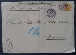 66A, BISCHOFFSZELL TG, Nachnahme-Vorderseite nach HERISAU AR
