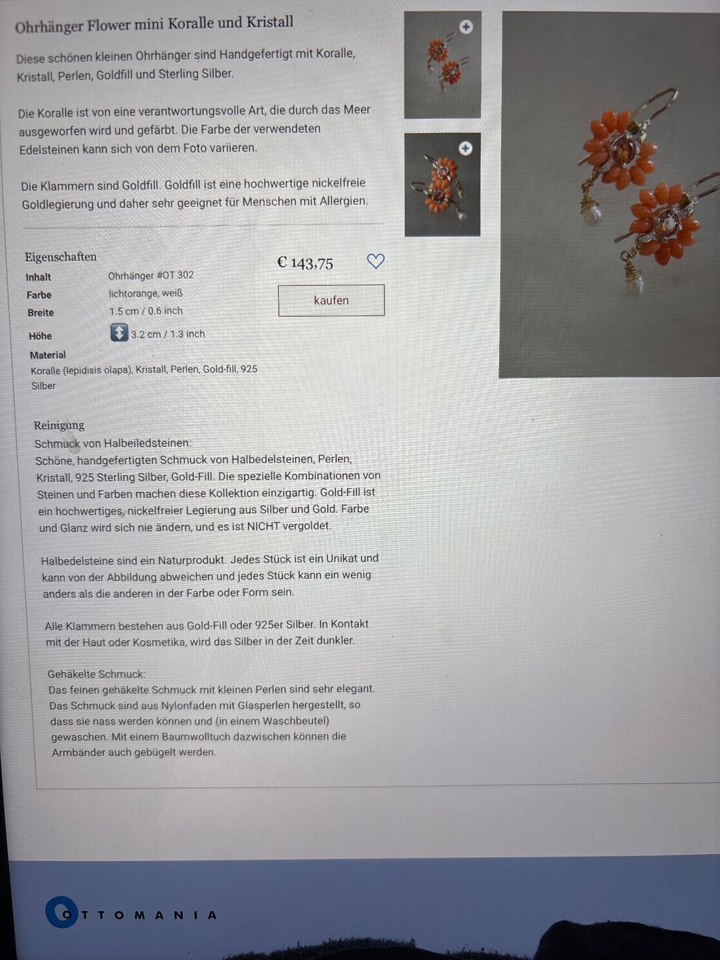Ohrringe & -stecker: Ottomania Ohrhänger – Neu (gemäss Beschreibung) aus Pratteln von sab_whk9 3