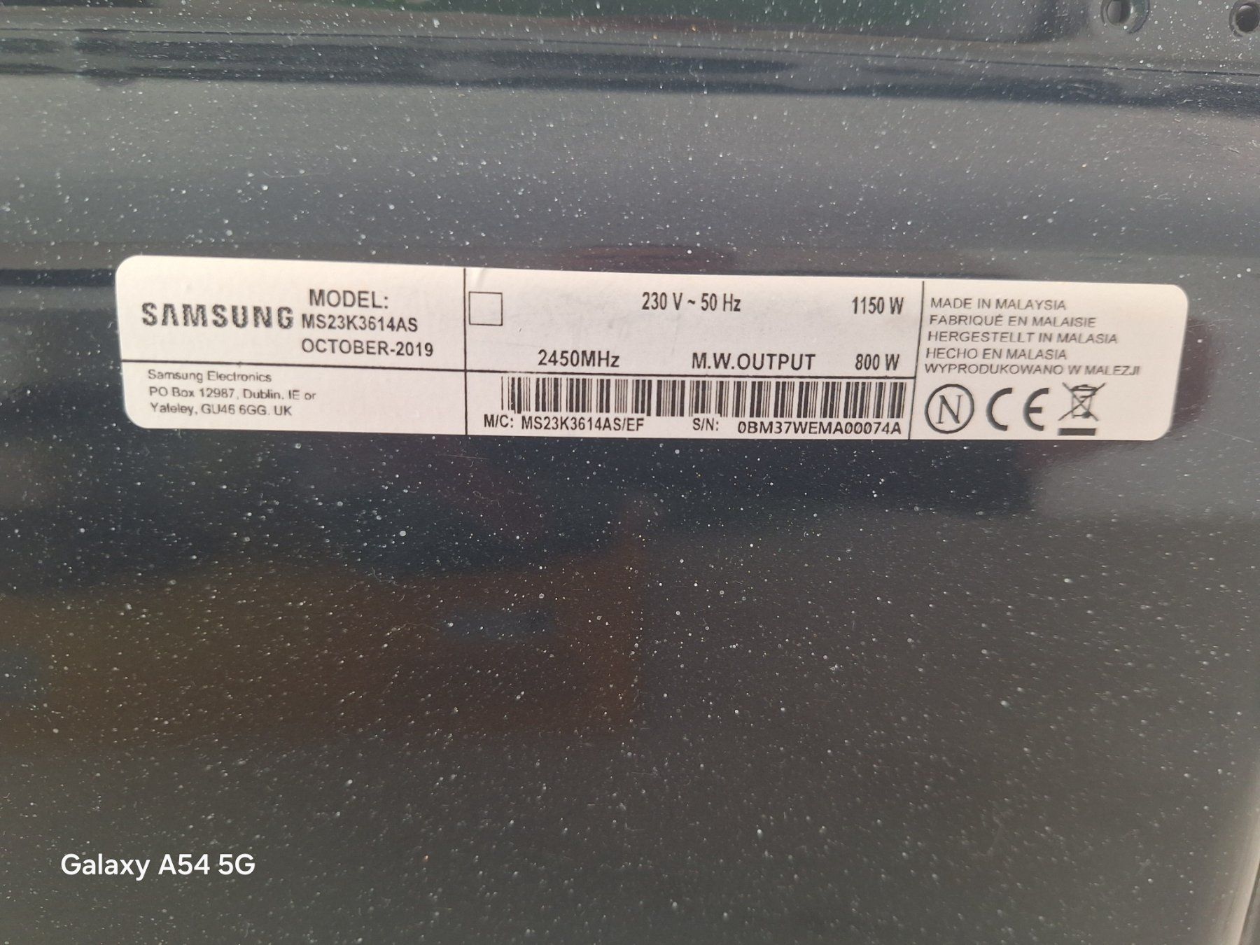 Küchengeräte: Micro-ondes Samsung Ceramic Inside, état acceptable – Gebraucht aus Genève von mbest01 7