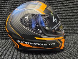Casque Scorpion Exo-1400 Evo II Linart noir mat/orange