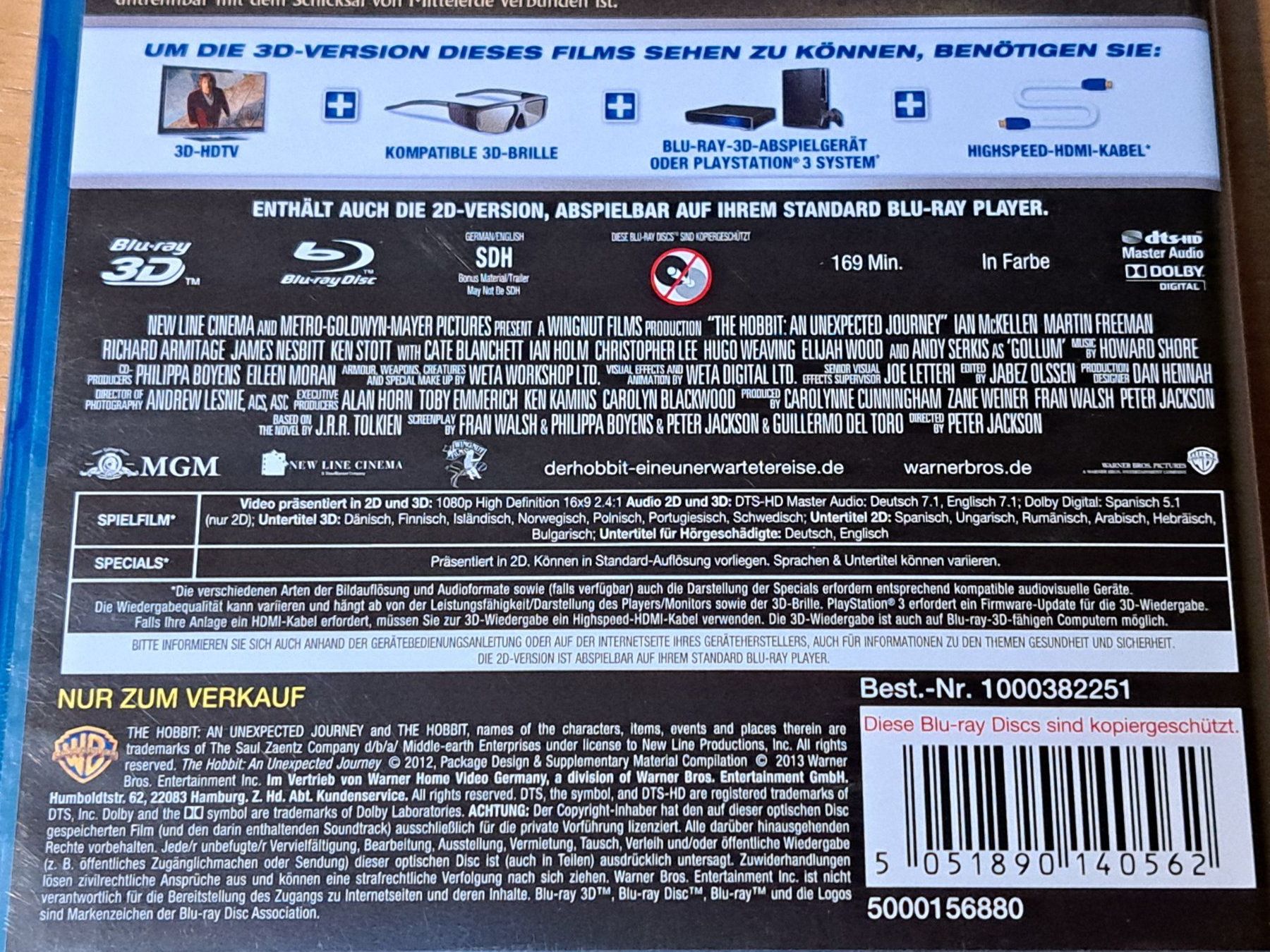 Alle DVDs: Blu-ray Hobbit 1, Eine unerwartete Reise. Boxset mit 4 Discs – Neu (gemäss Beschreibung) aus Unterseen von Kanica 2