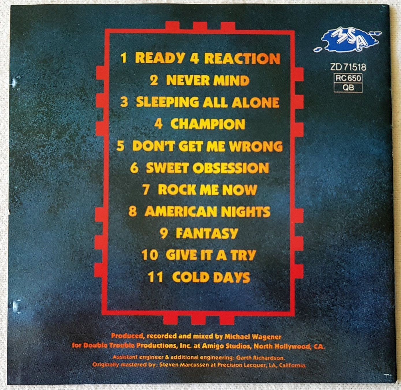 CDs: Bonfire – Fire Works - CD - 1987 - First Press - MSA Records – D'occasion à Uster par Zardodel 5