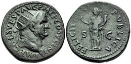 VESPASIAN AE Dupondius (74 AD)