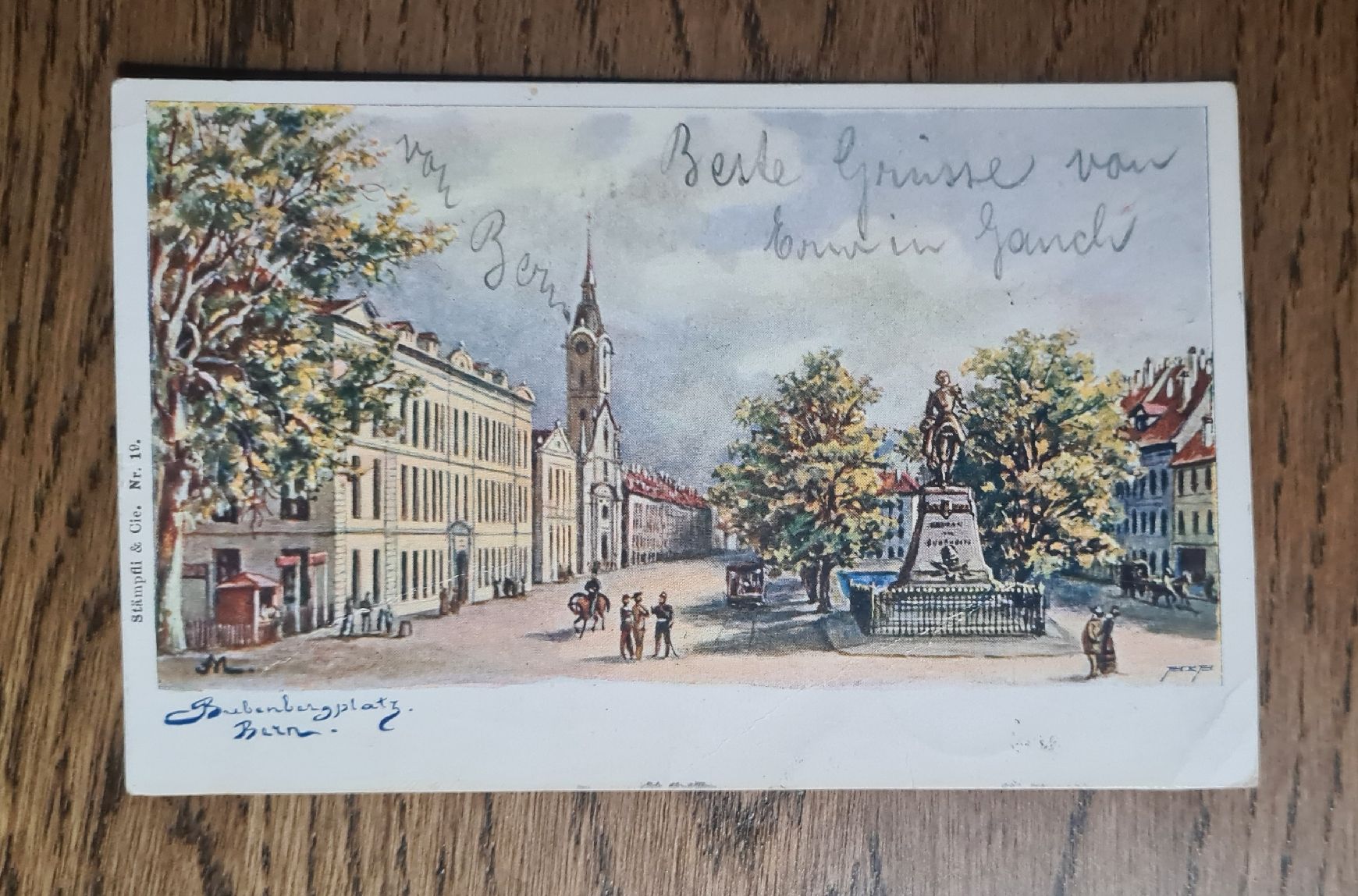 Cartoline postali: Bubenbergplatz Bern 1903 – Usato da Ebikon venduto da Donar50