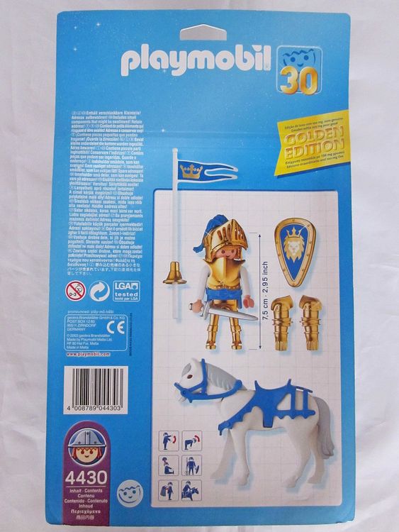 Playmobil 4430 Golden Édition 100mg Plaqué Or - Neuf Dans Boîte