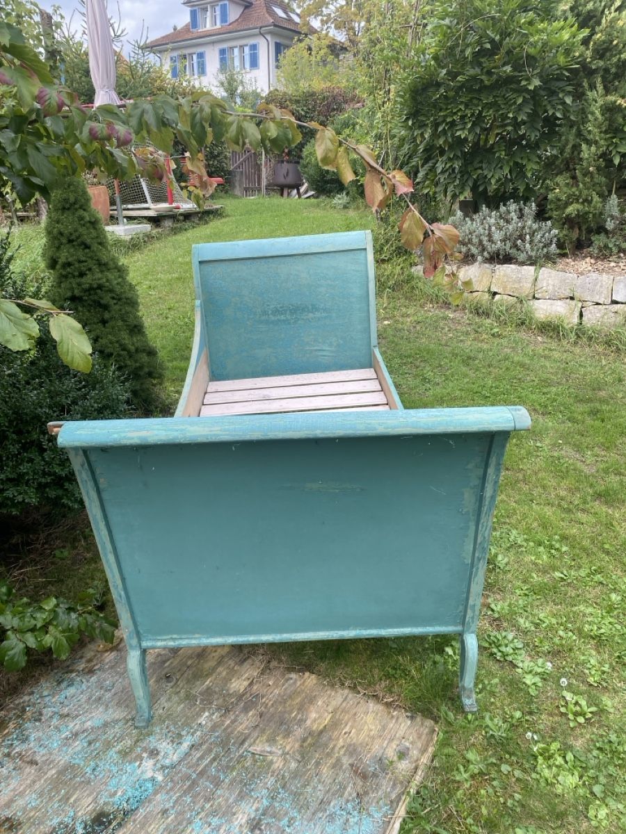 Betten: Antikes Bett, Jugendstil, ca. 1920, restaurationsbedürftig – Gebraucht aus Schaffhausen von purzel51 3